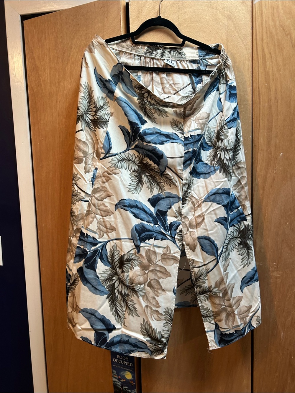 Women’s Floral Print Blue and Beige Shorts
